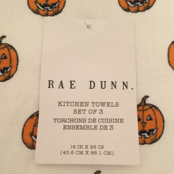 Rae Dunn Pumpkin Kitchen Towels NWT - Picture 3 of 4